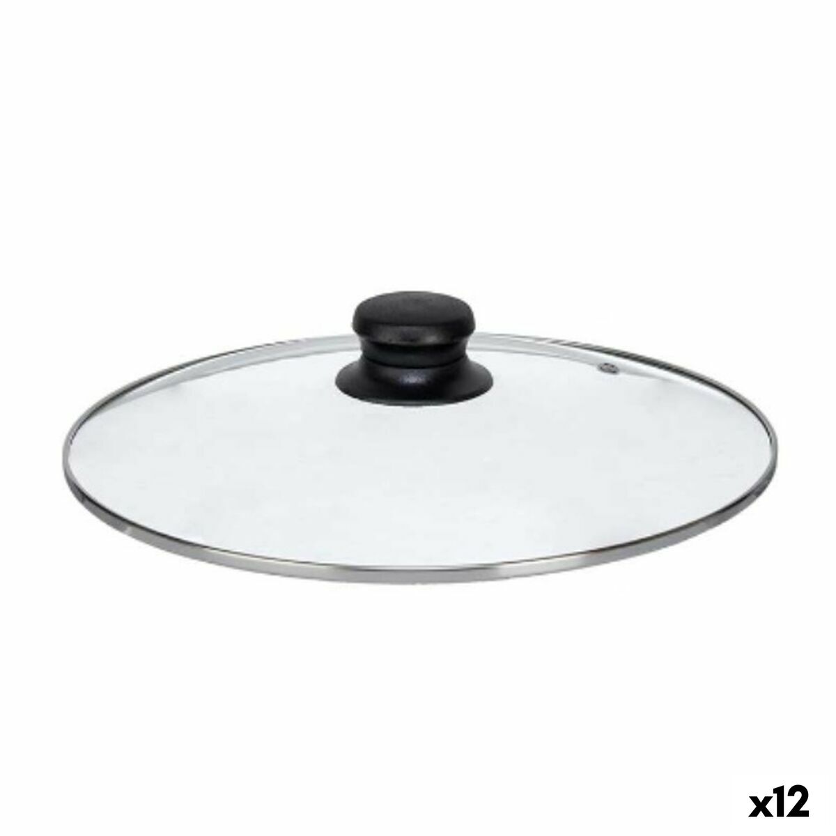Grytlock 26 cm Glas Silvrig (12 antal)