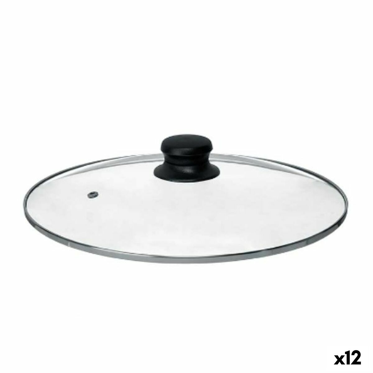 Grytlock 28 cm Glas Silvrig (12 antal)