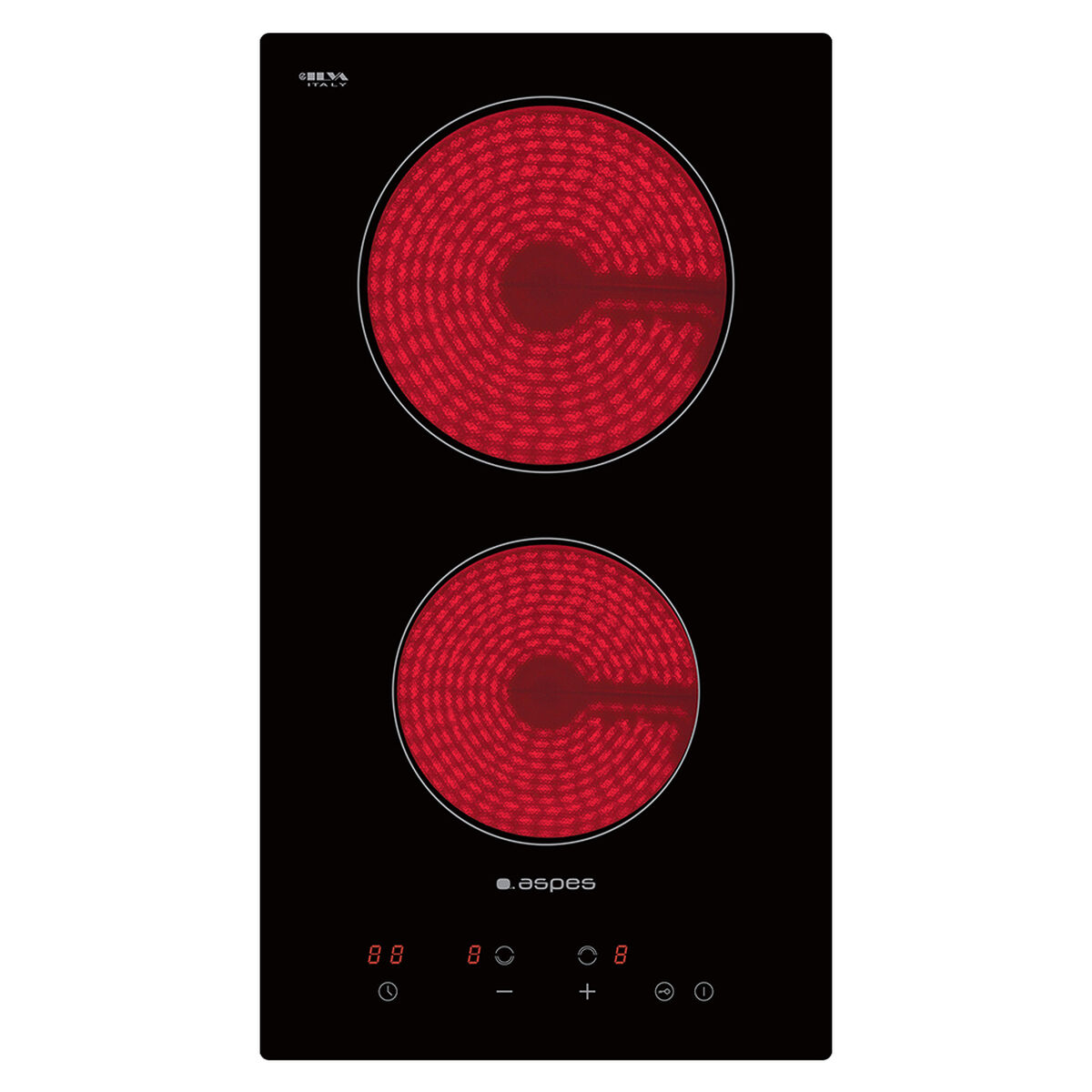 Keramisk platta Aspes APV1201 Svart 30 cm 3000 W