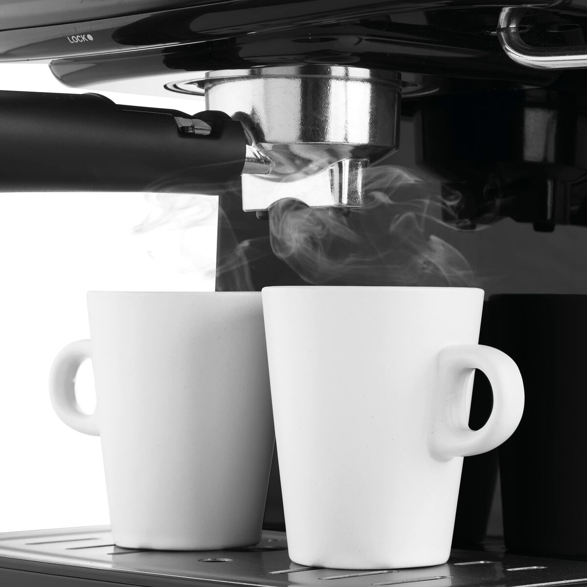 Manuell Espressobryggare UFESA CE7244 Silvrig Svart 850 W 1,5 L - 2