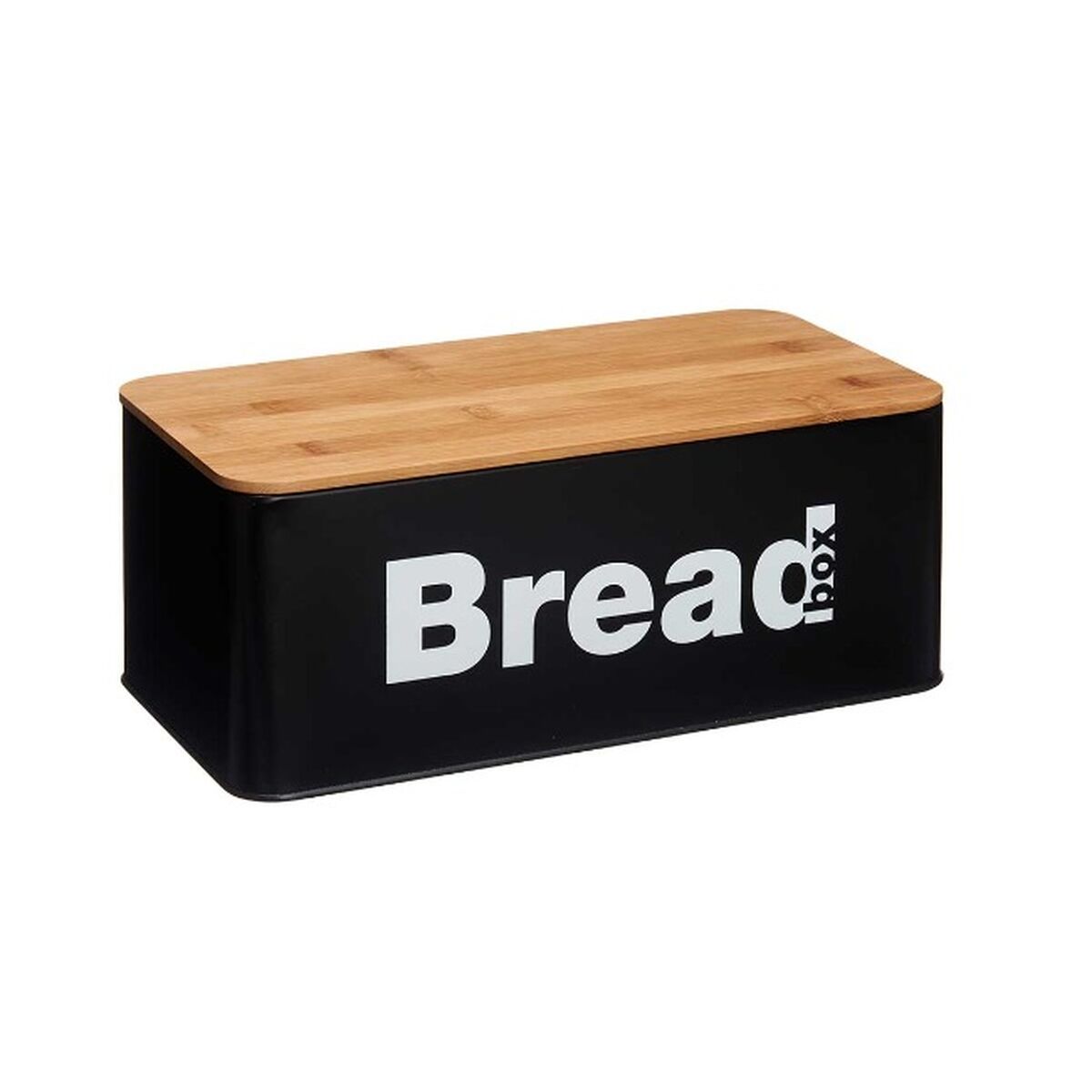 Brödkorg Svart Naturell Metall Bambu 33 x 13,3 x 18 cm (4 antal) - 2