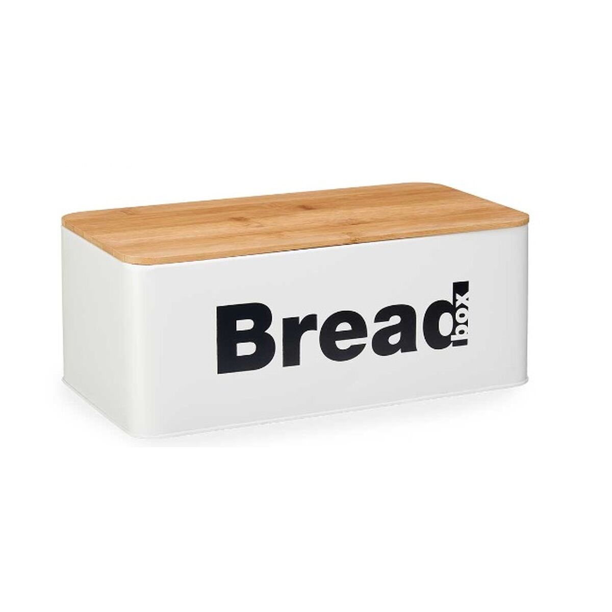 Brödkorg Vit Naturell Metall Bambu 33 x 13,3 x 18 cm (4 antal) - 2