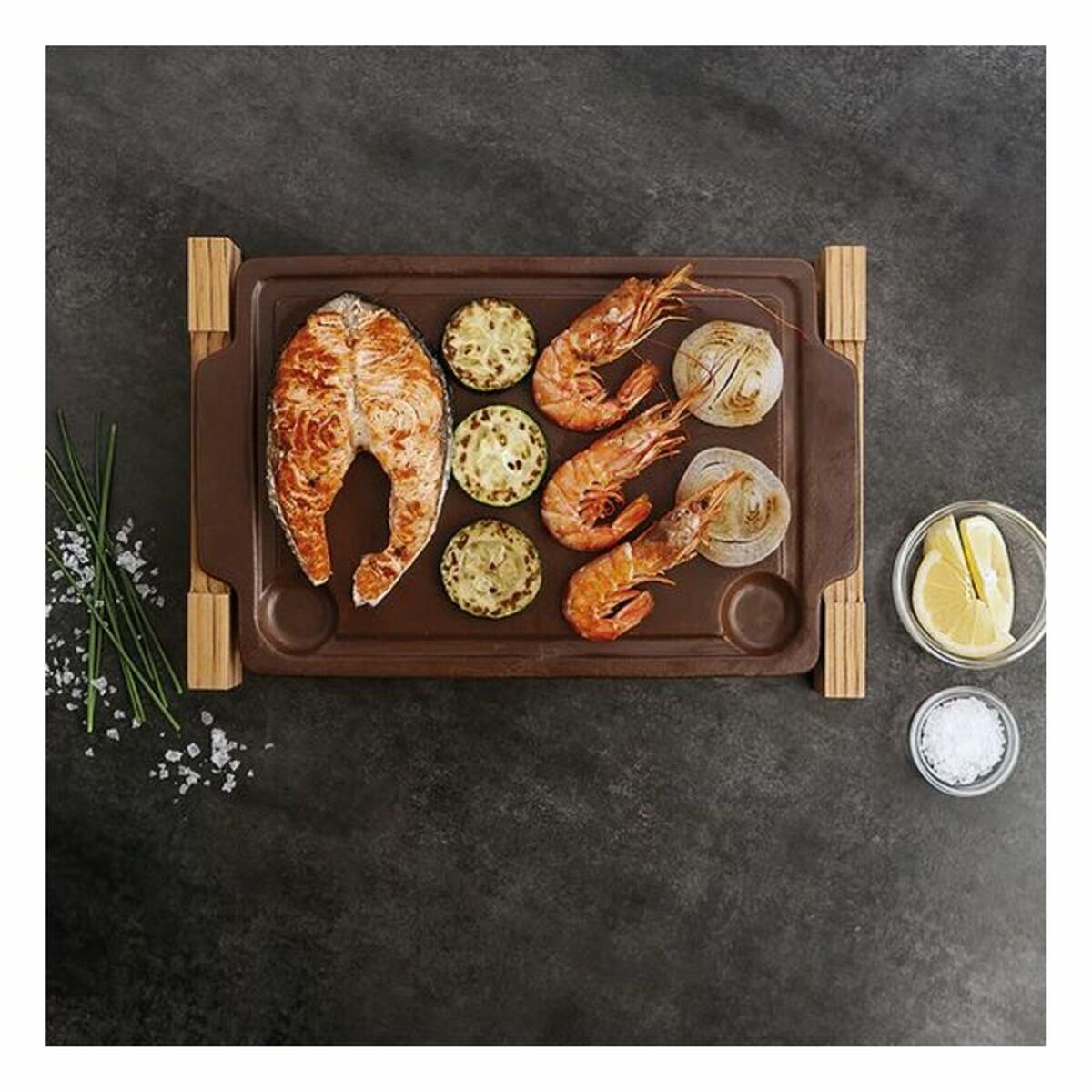 Grill med Stenplatta Anaflor Keramik (36,5 X 24 cm) - 12