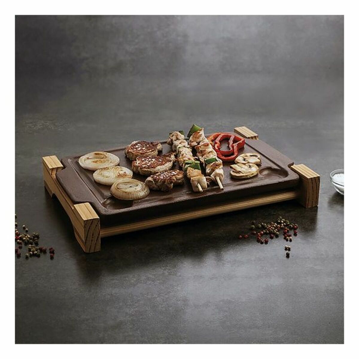 Grill med Stenplatta Anaflor Keramik (36,5 X 24 cm) - 11