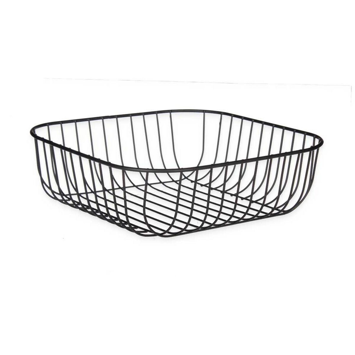 Fruktskål Svart Metall 30 x 9,3 x 30 cm (6 antal) - 2
