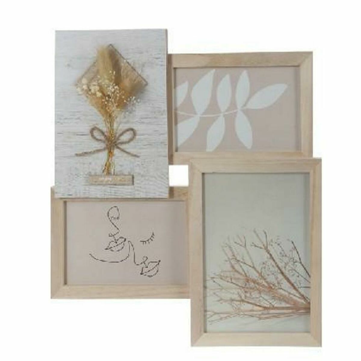 Fotoram DKD Home Decor 31 x 2,4 x 34 cm Glas Naturell Shabby Chic - 2