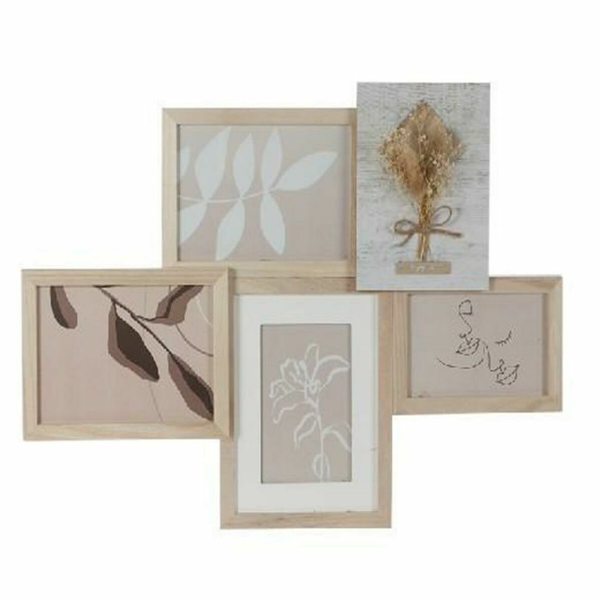 Fotoram DKD Home Decor 53 x 2,4 x 39,5 cm Glas Naturell Shabby Chic - 2