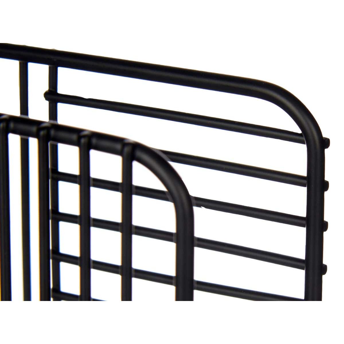 Servetthållare Svart Metall 14,5 x 11,5 x 6,5 cm (6 antal) - 2