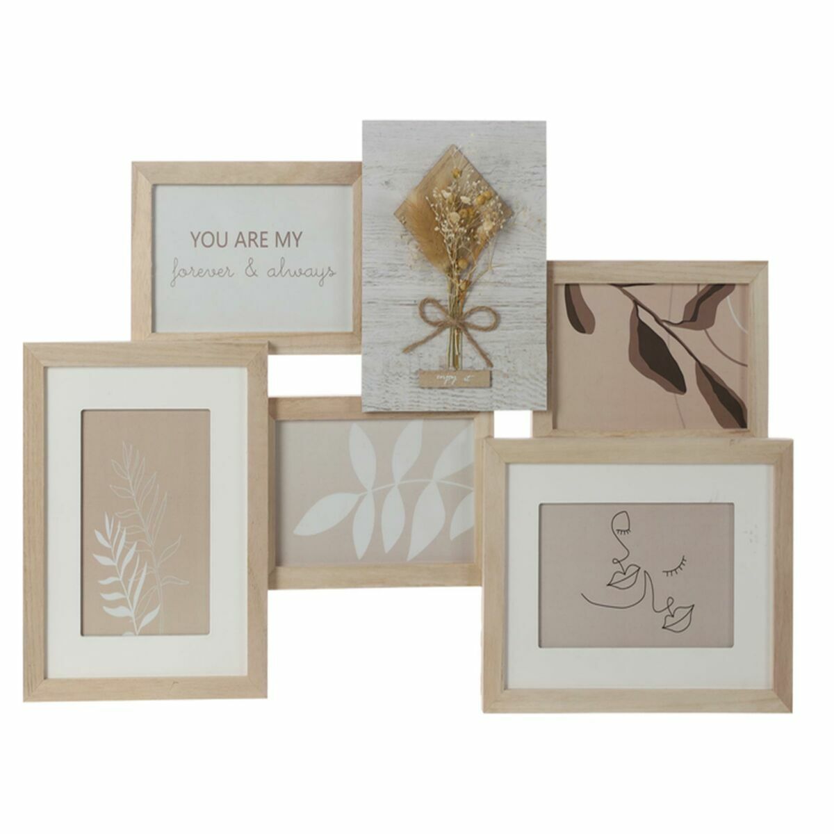 Fotoram DKD Home Decor 54 x 2,4 x 36,7 cm Glas Naturell Shabby Chic - 2