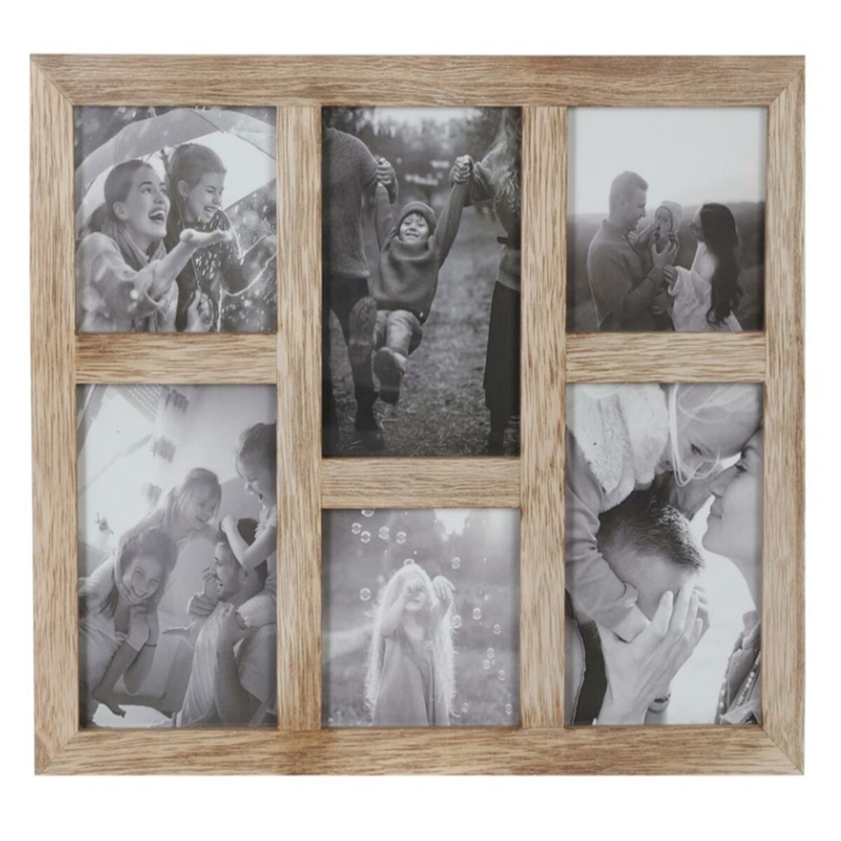 Fotoram DKD Home Decor 35 x 1,2 x 29 cm Glas Naturell Berg Trä MDF