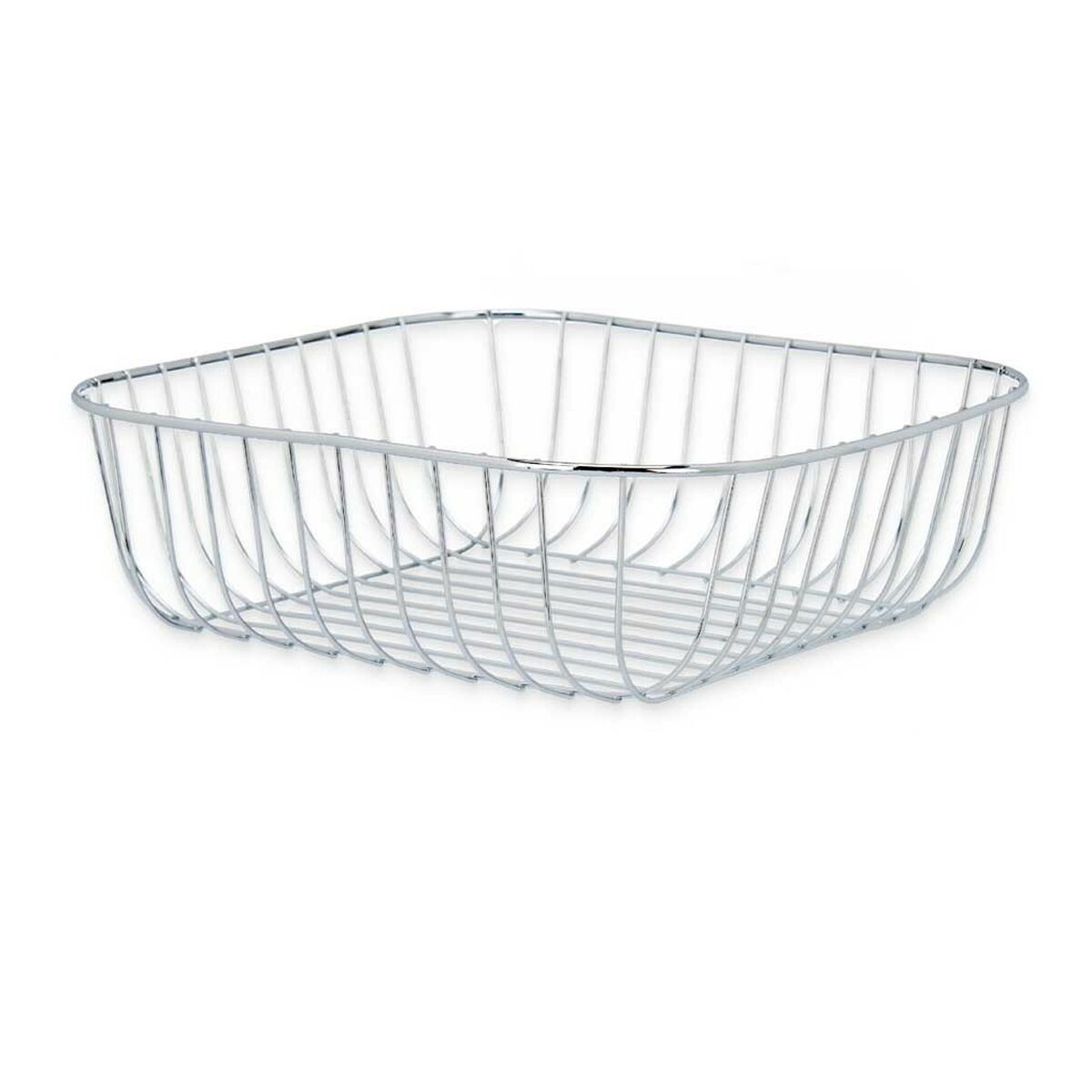Fruktskål Silvrig Metall 30 x 9 x 30 cm (6 antal) - 2