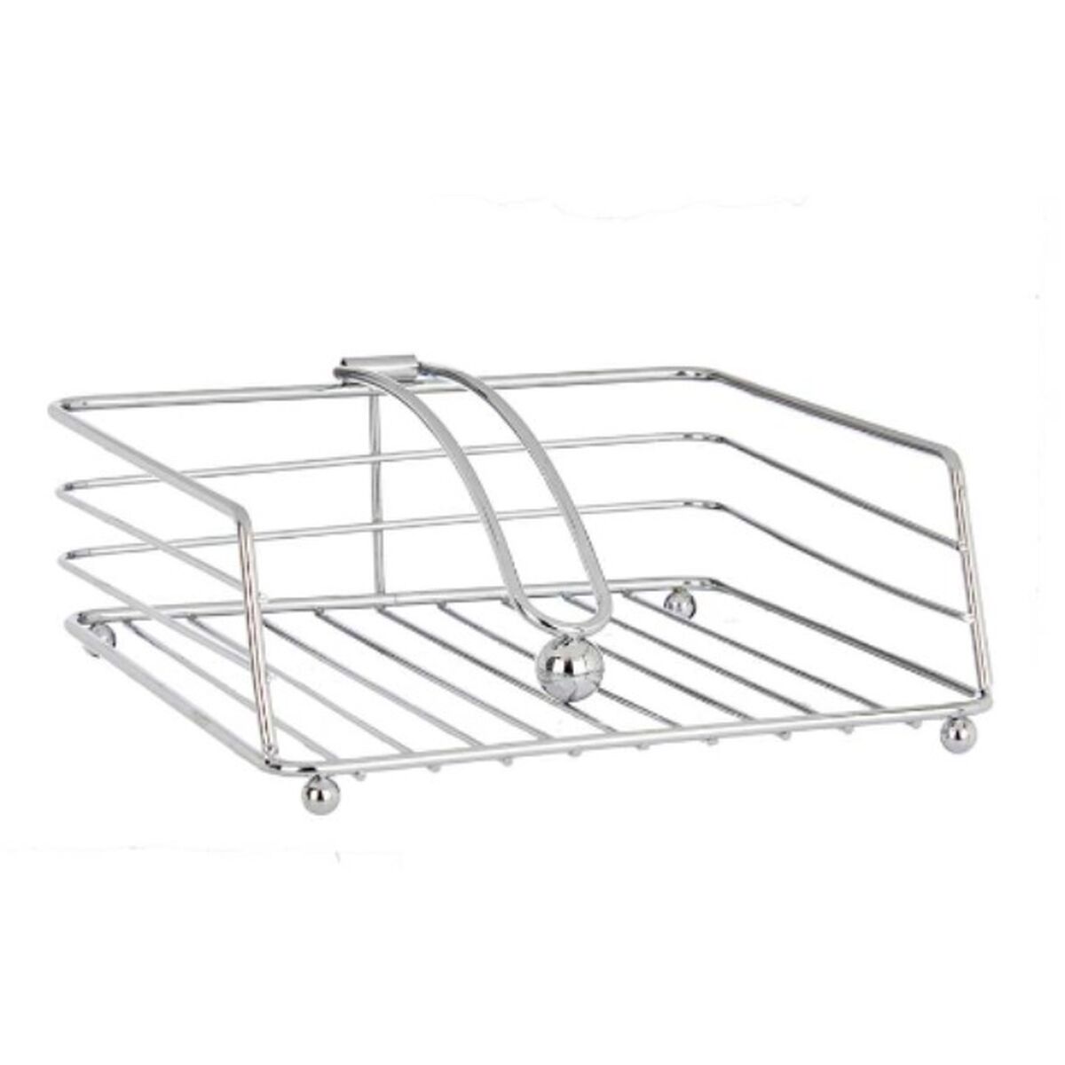 Servetthållare Silvrig Metall 19 x 7 x 19 cm (6 antal) - 2