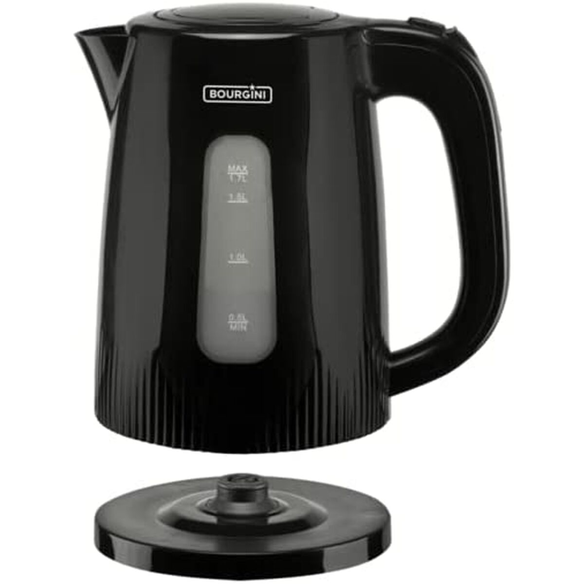 Elektrisk vattenkokare och tekanna Bourgini 230016 Svart 2200 W 1,7 L - 2