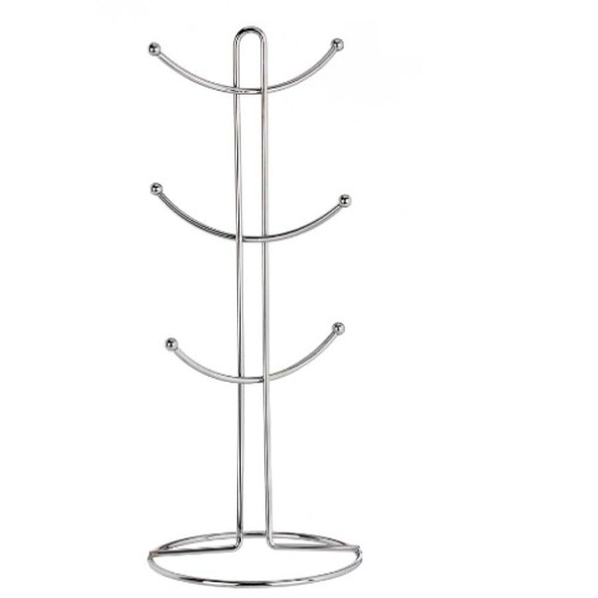 Mugghängare Silvrig Metall 16 x 39 x 16 cm (6 antal) - 2