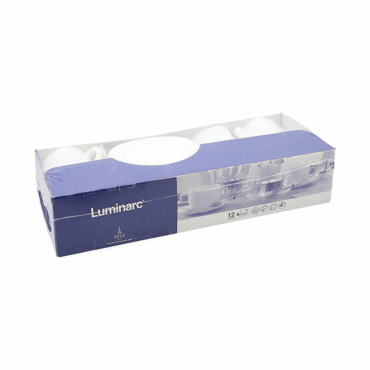 Set med koppar och fat Luminarc Carine (12 pcs) 22 cl