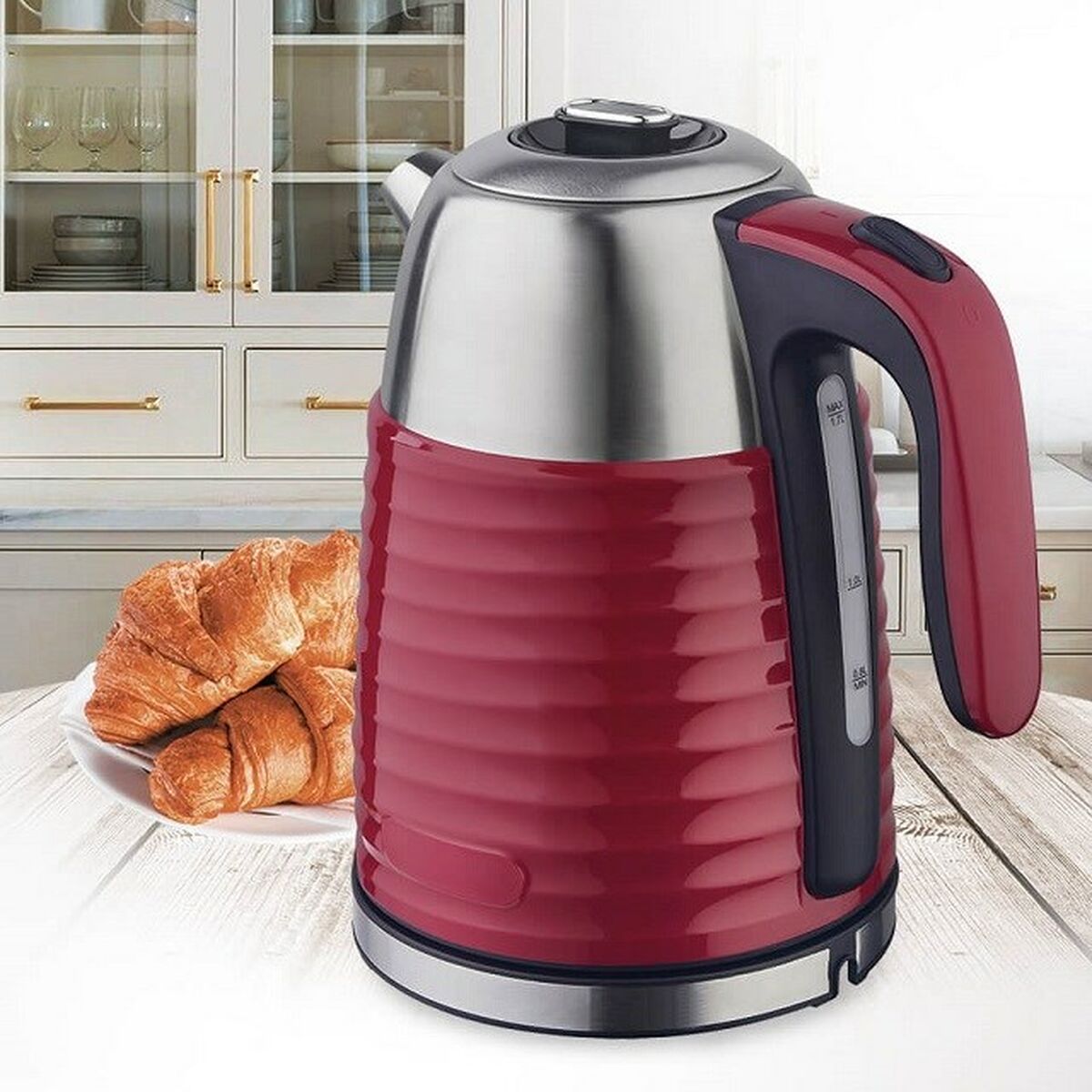 Vattenkokare Feel Maestro  MR-051 Svart Röd 2200 W 1,7 L - 2