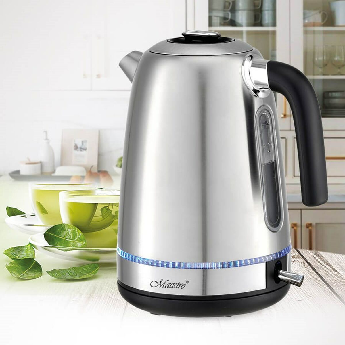 Vattenkokare Feel Maestro MR-050 Blå Silvrig Rostfritt stål 2200 W 1,7 L - 2