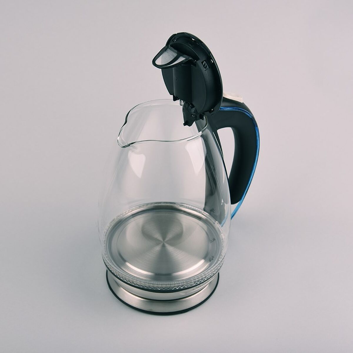 Vattenkokare Feel Maestro MR-054 Blå Svart Silvrig Rostfritt stål Glas 2200 W 1,7 L - 2