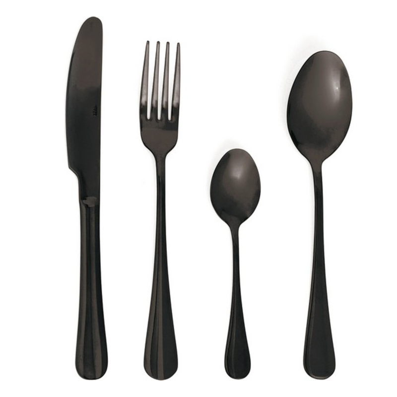 Bestick-set Quid Celebrant Metall 24 Delar, Färg: Svart - 3