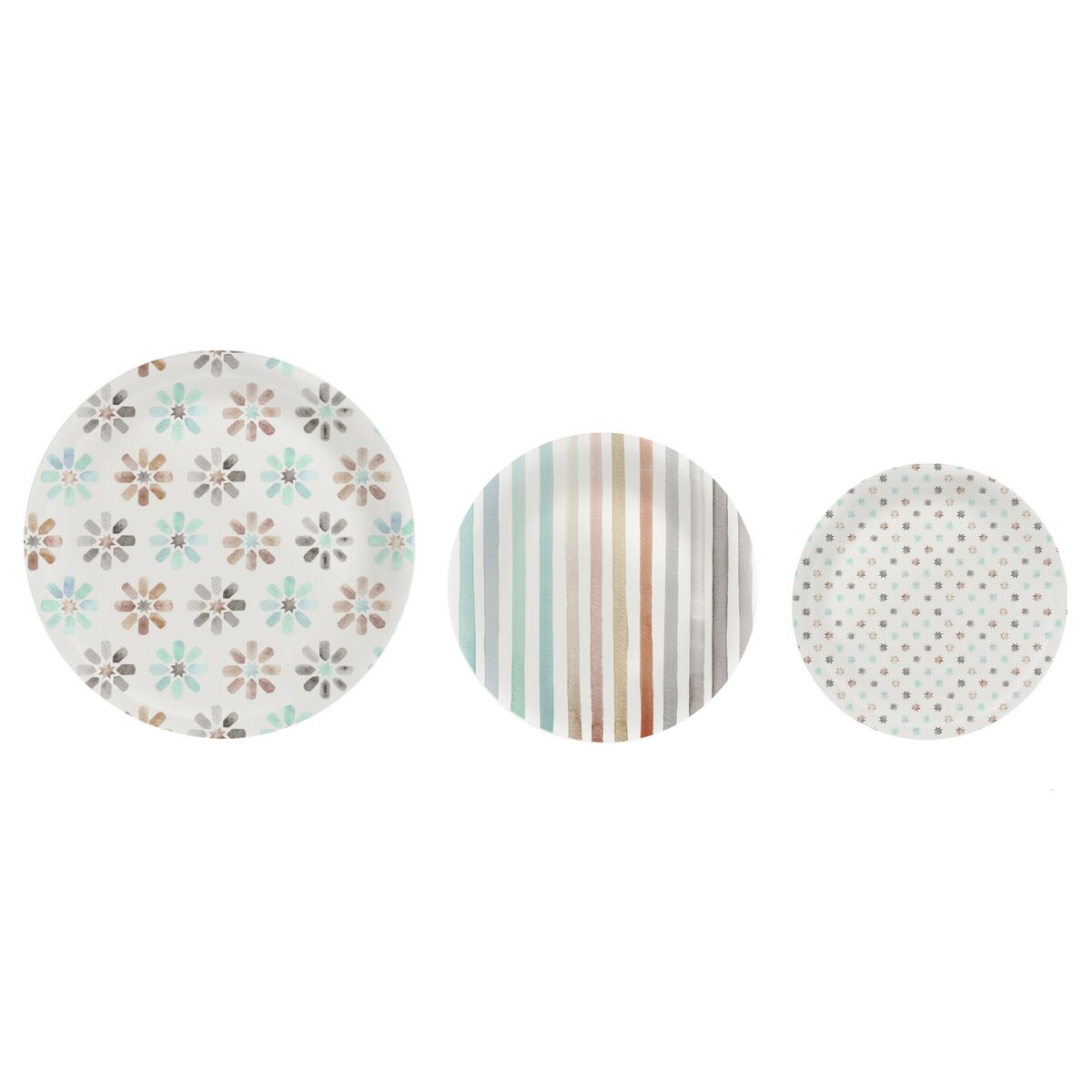 Tallriksset DKD Home Decor Porslin 27 x 27 x 3 cm 18 Delar Urban