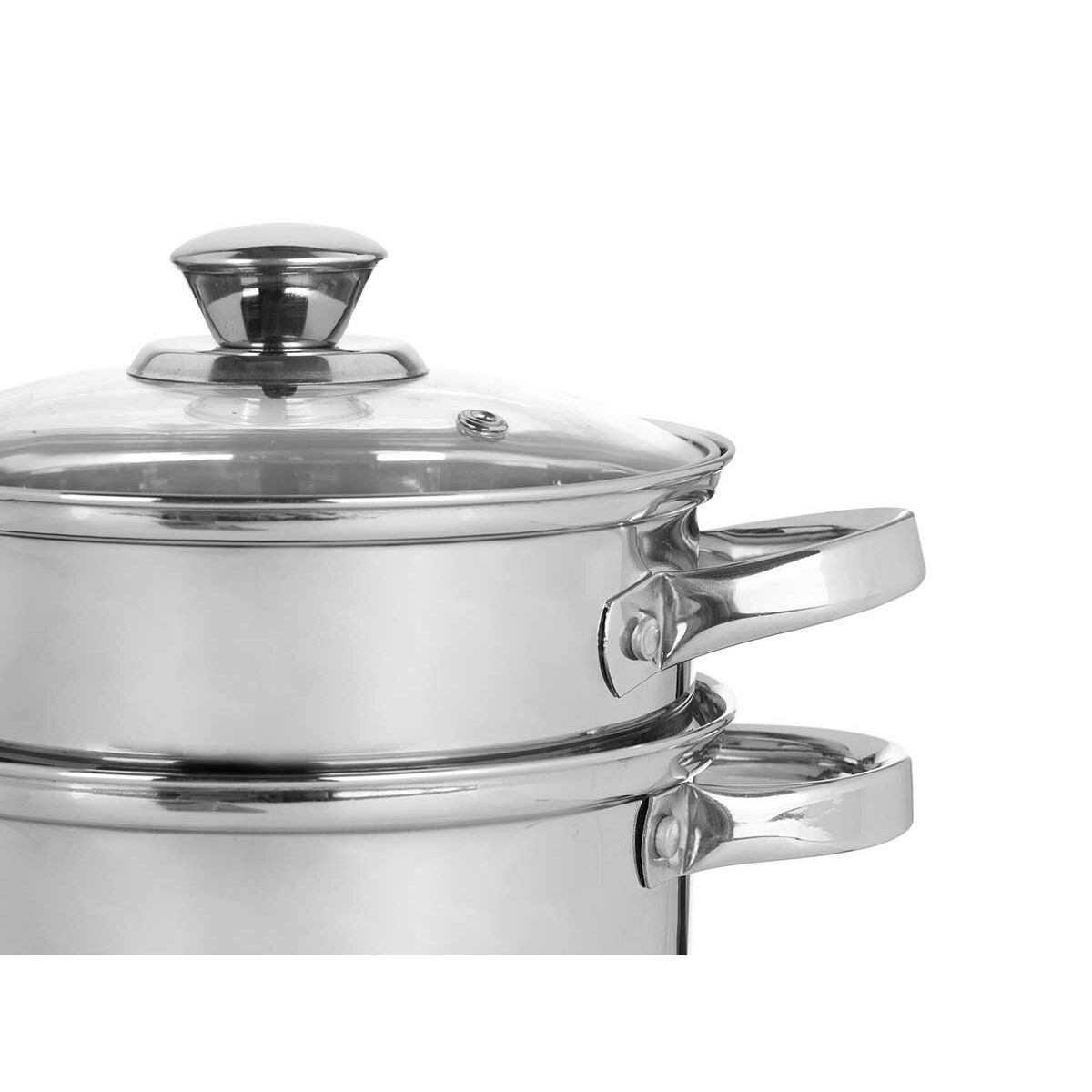 ångare med stekpanna Rostfritt stål 1,8 L 24,5 x 14 x 18 cm (6 antal) - 2