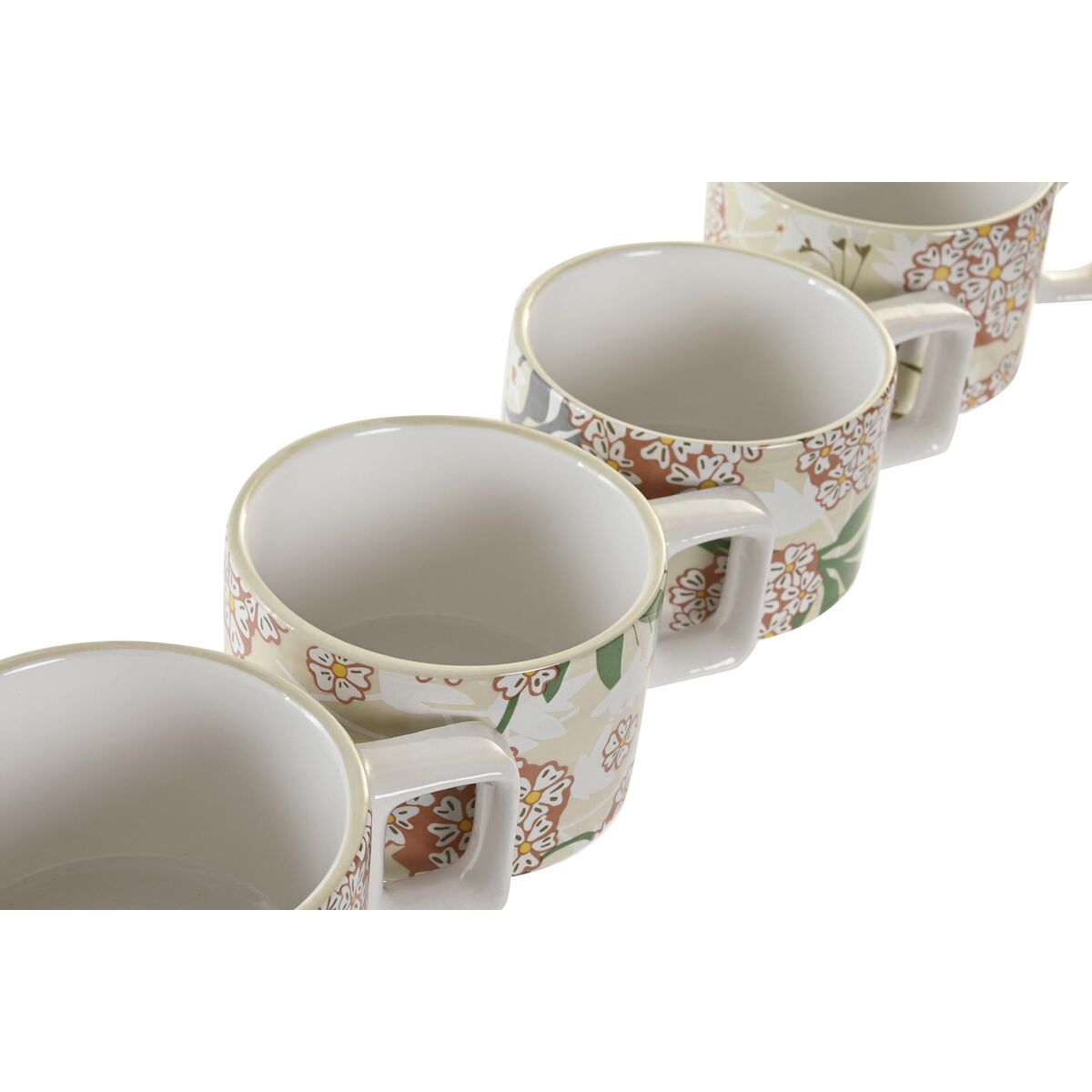 Set med kaffekoppar DKD Home Decor Metall 260 ml 4 Delar Dolomite (2 antal) - 3