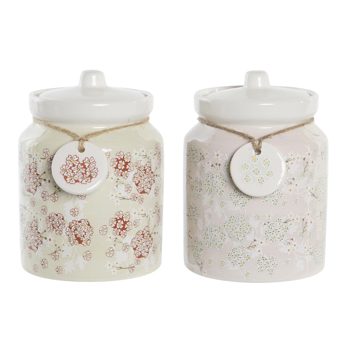 Burk DKD Home Decor 12 x 12 x 16 cm 1 L Dolomite Traditionell (2 antal) - 4