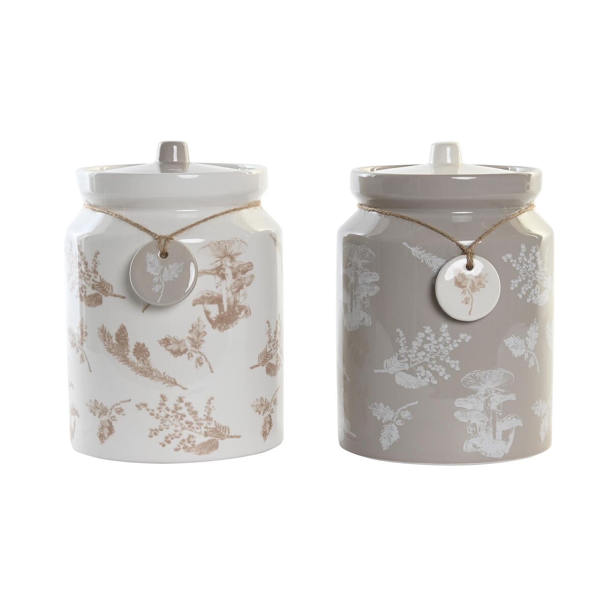 Burk DKD Home Decor 15 x 15 x 21 cm Dolomite (2 antal)