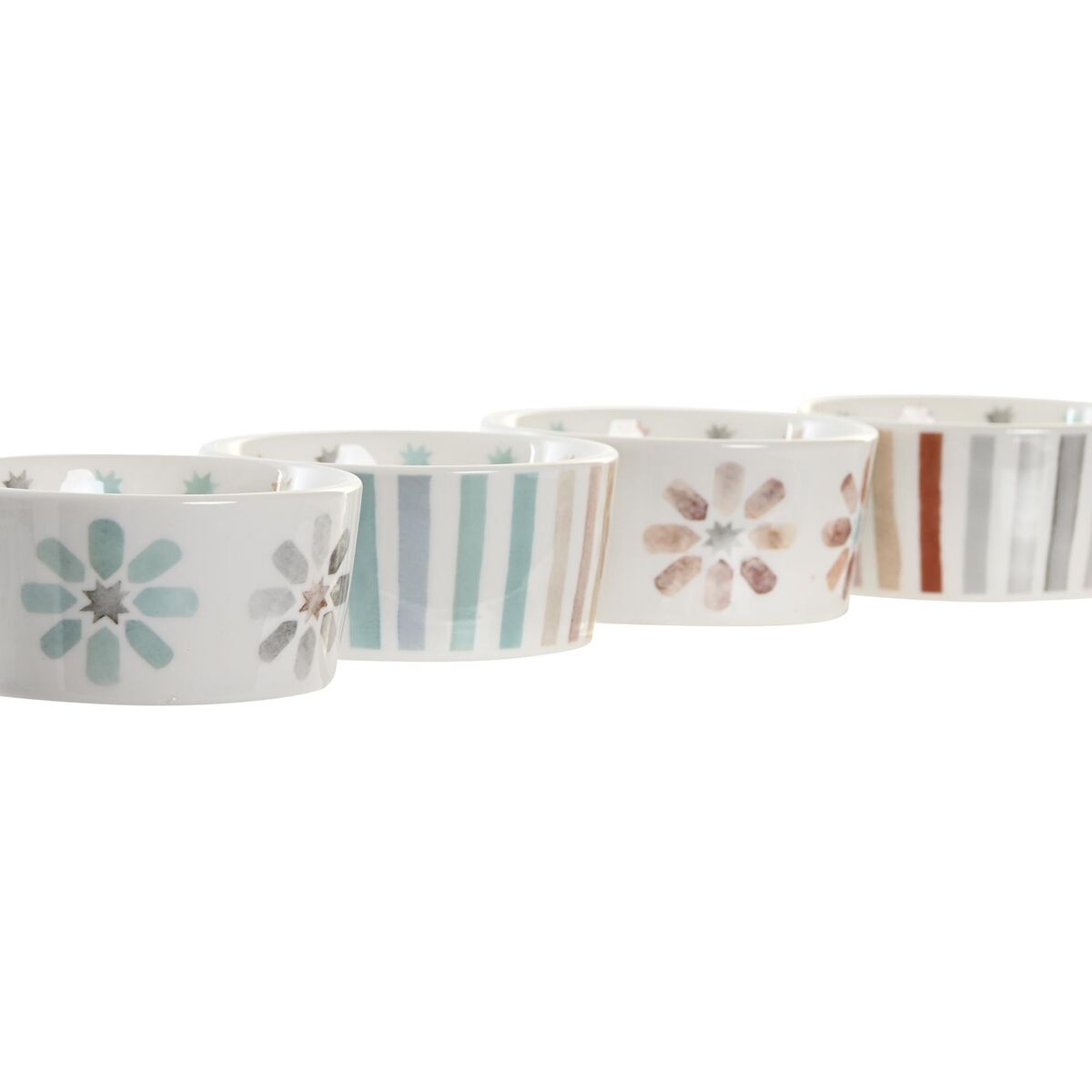 Snacksbricka DKD Home Decor 19,7 x 19,7 x 1 cm Multicolour Stengods - 4
