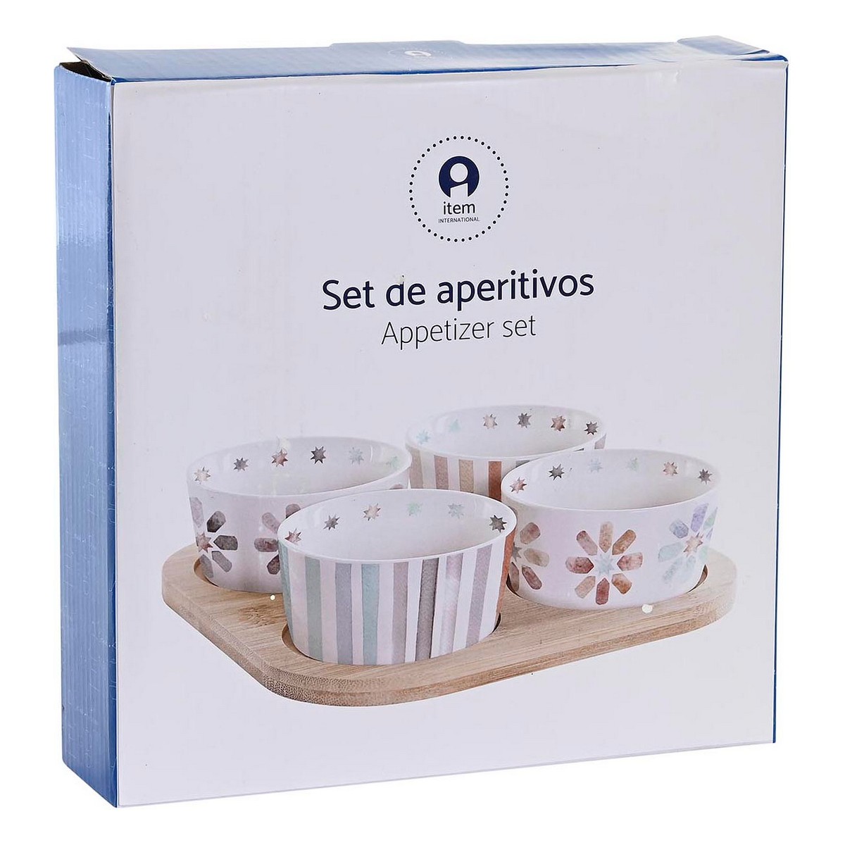 Snacksbricka DKD Home Decor 19,7 x 19,7 x 1 cm Multicolour Stengods - 2