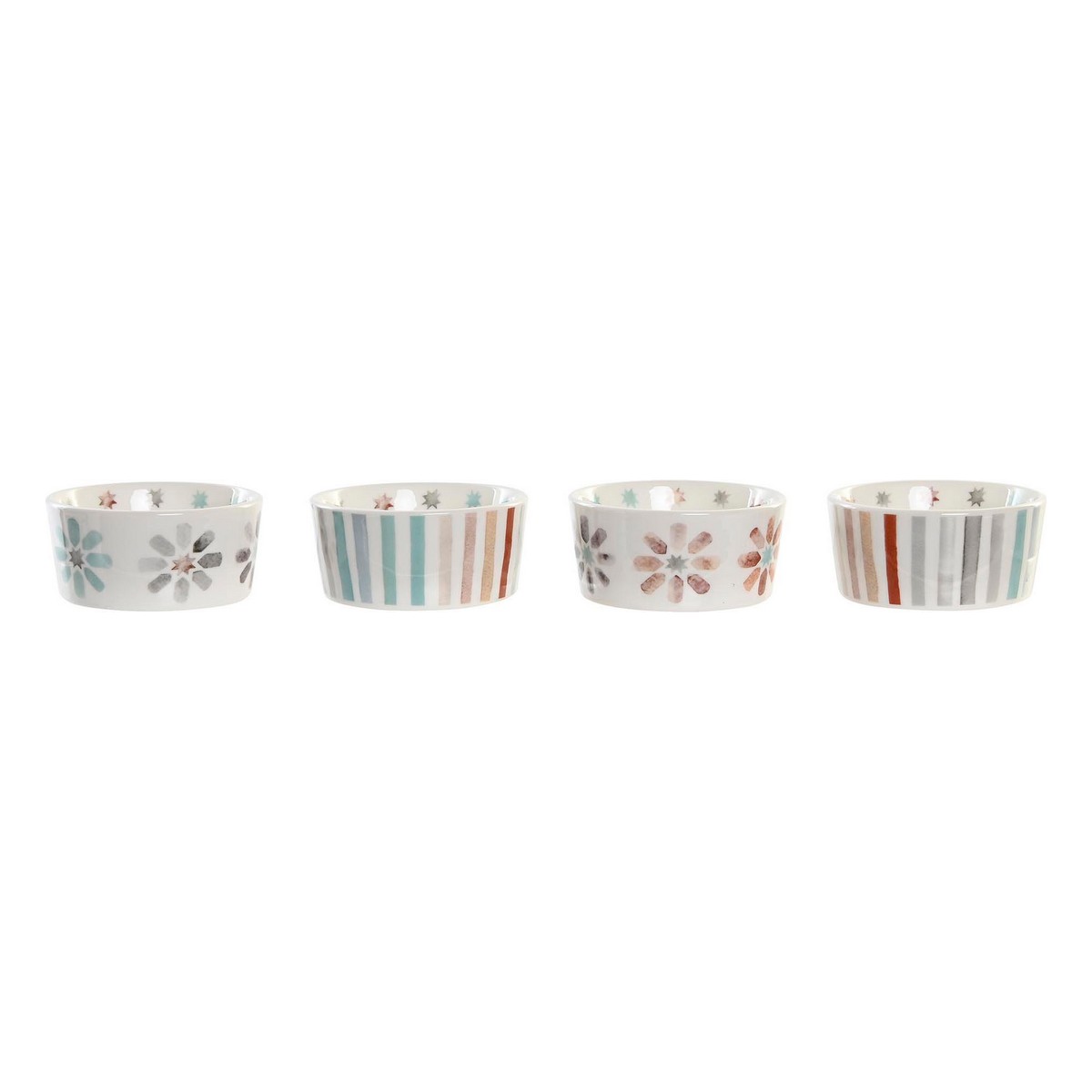 Snacksbricka DKD Home Decor 19,7 x 19,7 x 1 cm Multicolour Stengods - 3