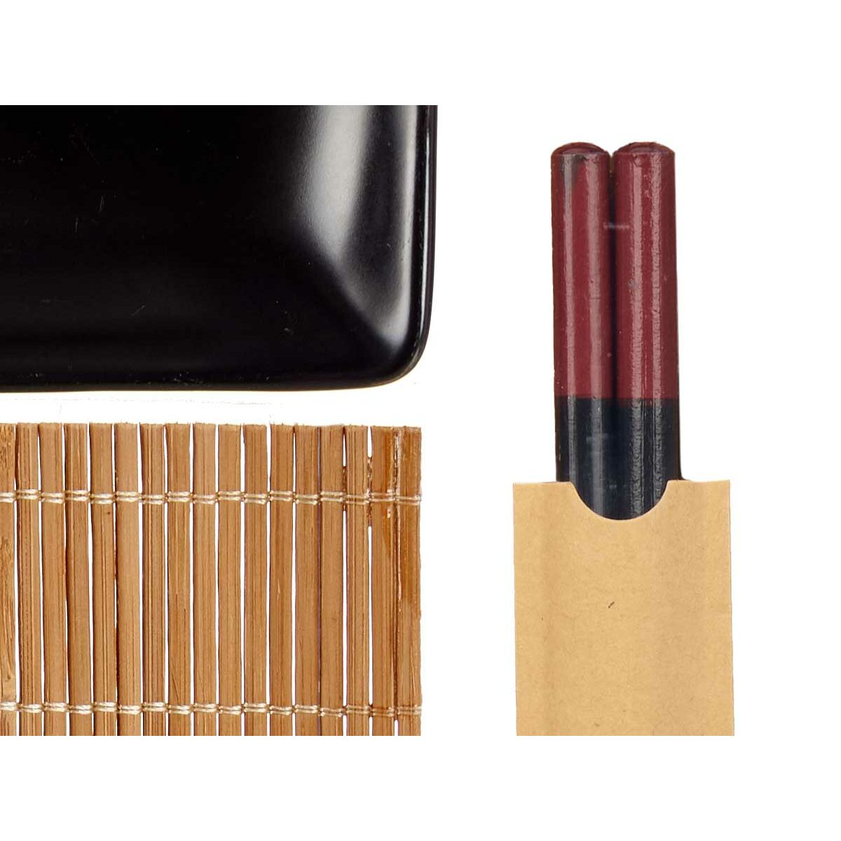 Sushiset Svart Keramik Bambu (6 antal) - 2