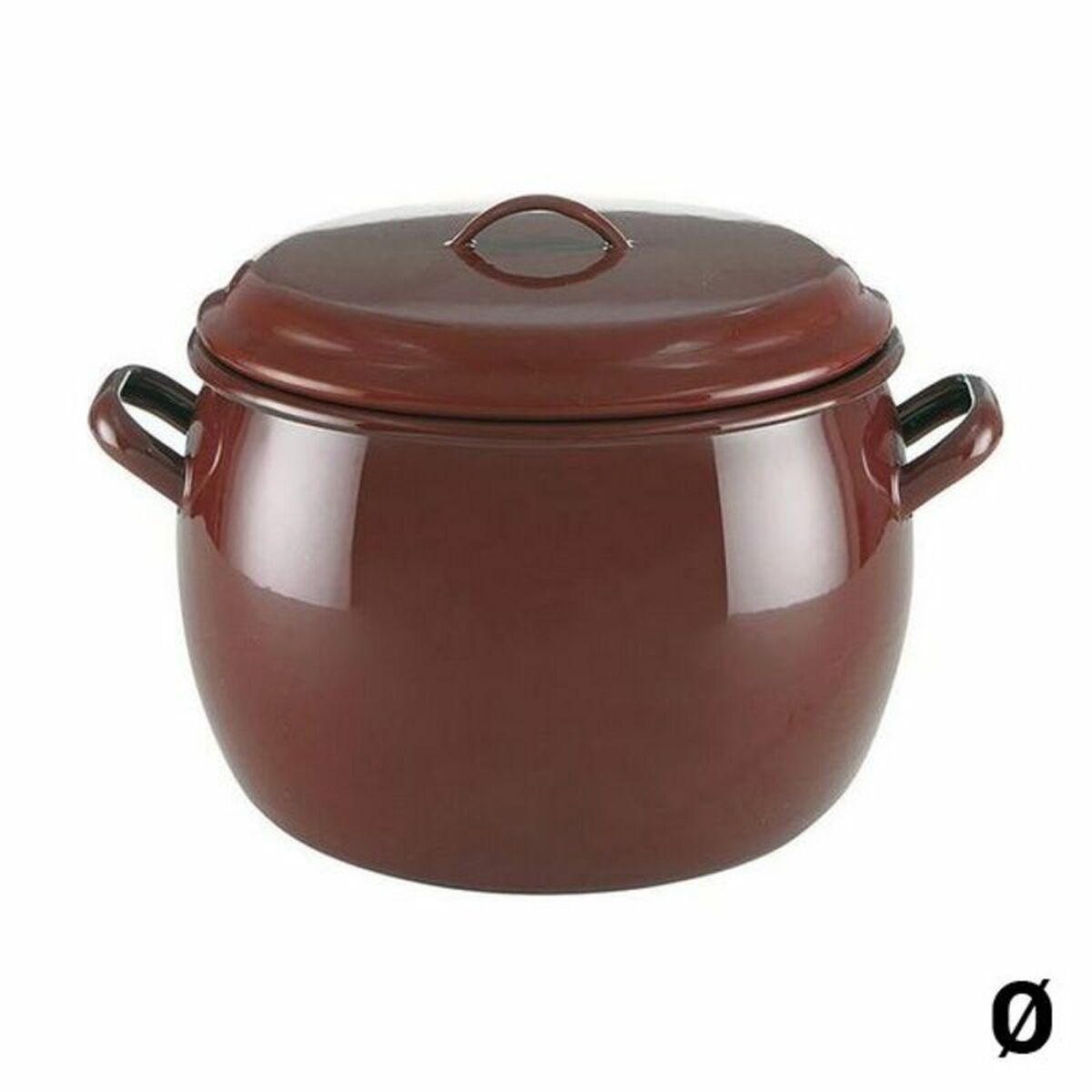 Gryta med lock Quid Classic Brun Emaljerat stål, Mått: 22 cm - 3