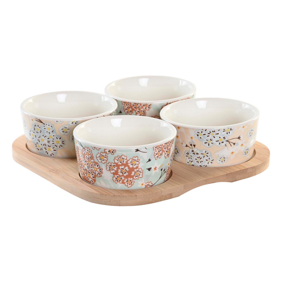Snacksbricka DKD Home Decor 19,7 x 19,7 x 1 cm Grön Stengods