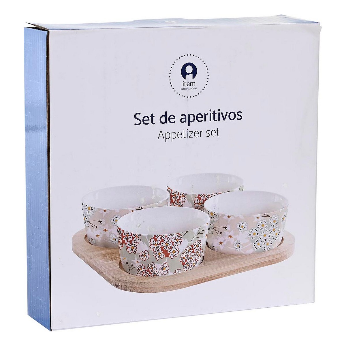 Snacksbricka DKD Home Decor 19,7 x 19,7 x 1 cm Grön Stengods - 2