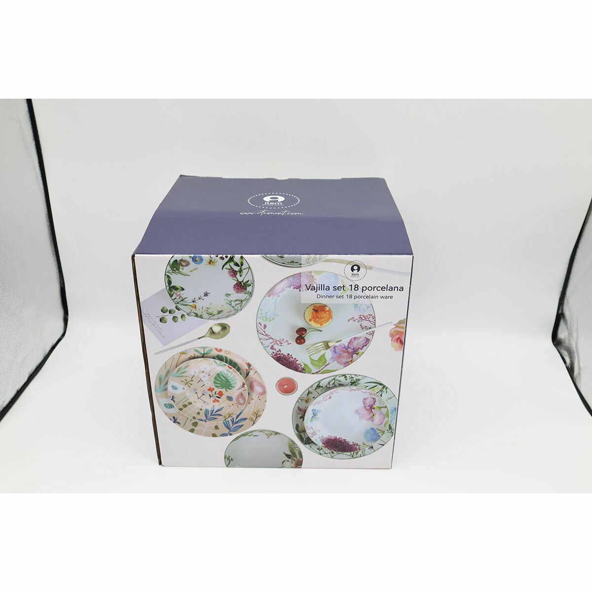 Tallriksset DKD Home Decor Porslin Multicolour 18 Delar (27 x 27 x 3 cm) - 2
