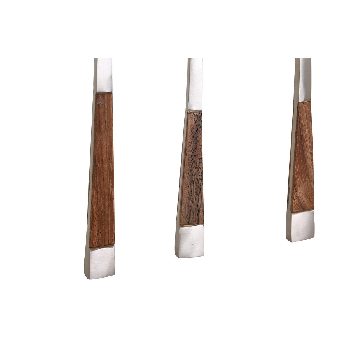 Bestick DKD Home Decor Naturell Silvrig Rostfritt stål Akaciaträ (4,5 x 2 x 20 cm) - 2