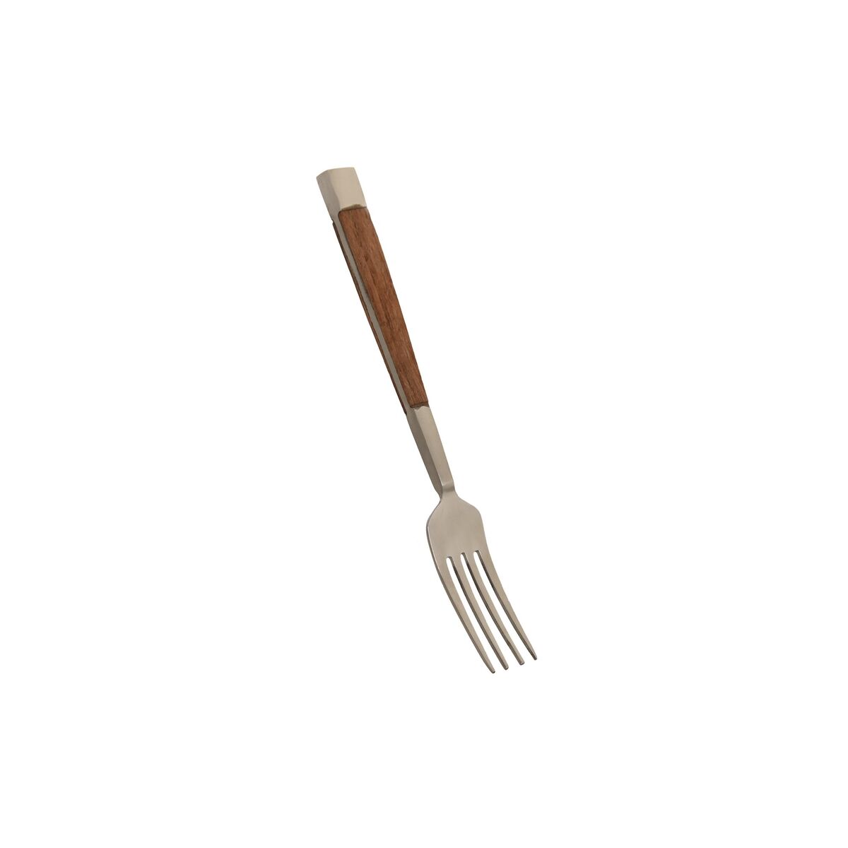 Bestick DKD Home Decor Naturell Silvrig Rostfritt stål Akaciaträ (4,5 x 2 x 20 cm) - 6