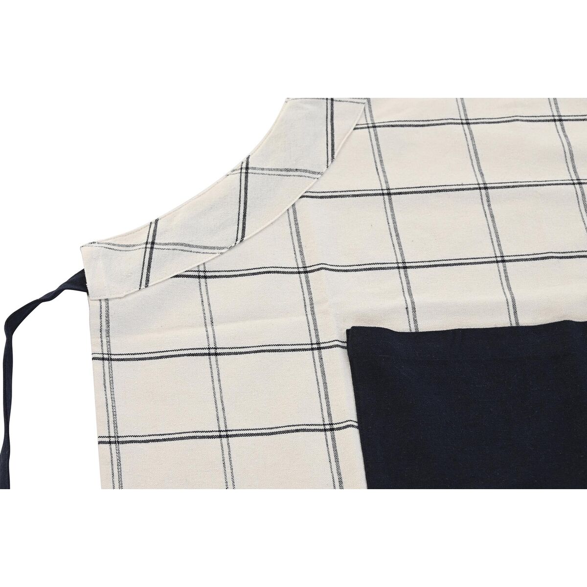 Förkläde med ficka DKD Home Decor 70 x 1 x 85 cm Svart Beige Blå Bomull - 3