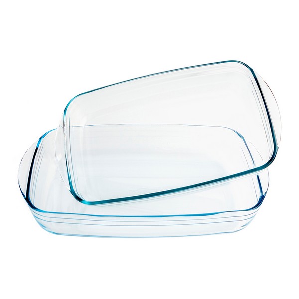 Set med Ugnsfasta Formar Pyrex Classic Transparent Borosilikatglas (2 pcs) - 2