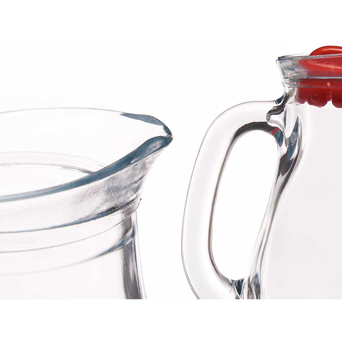 Kanna Bistro Röd Transparent Glas Plast 1 L - 2