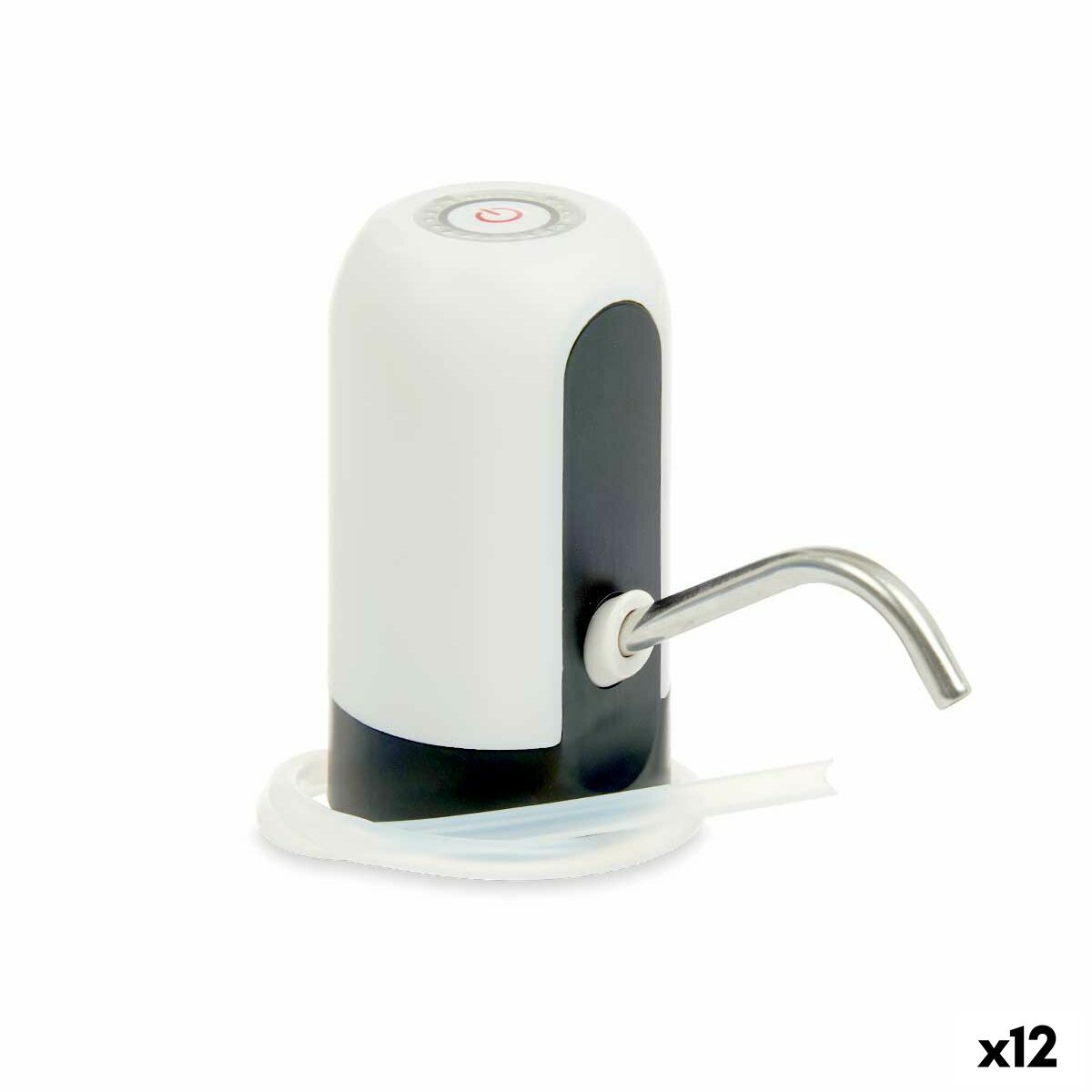 Vattendispenser Vit Svart Rostfritt stål Plast 17 x 12,5 x 8 cm