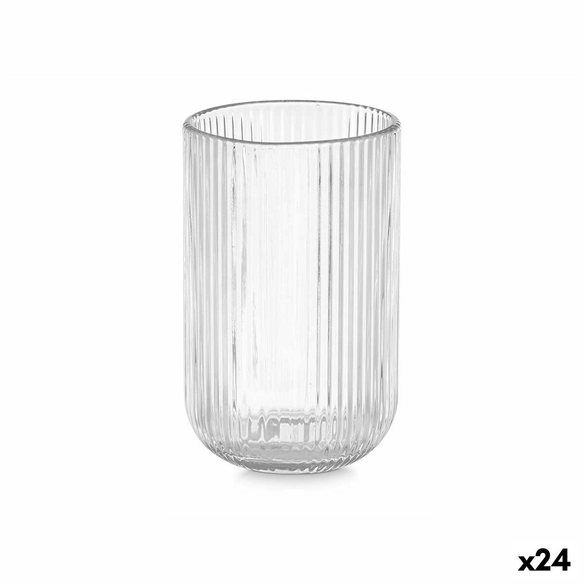 Glas Ränder Transparent Glas 430 ml (24 antal)