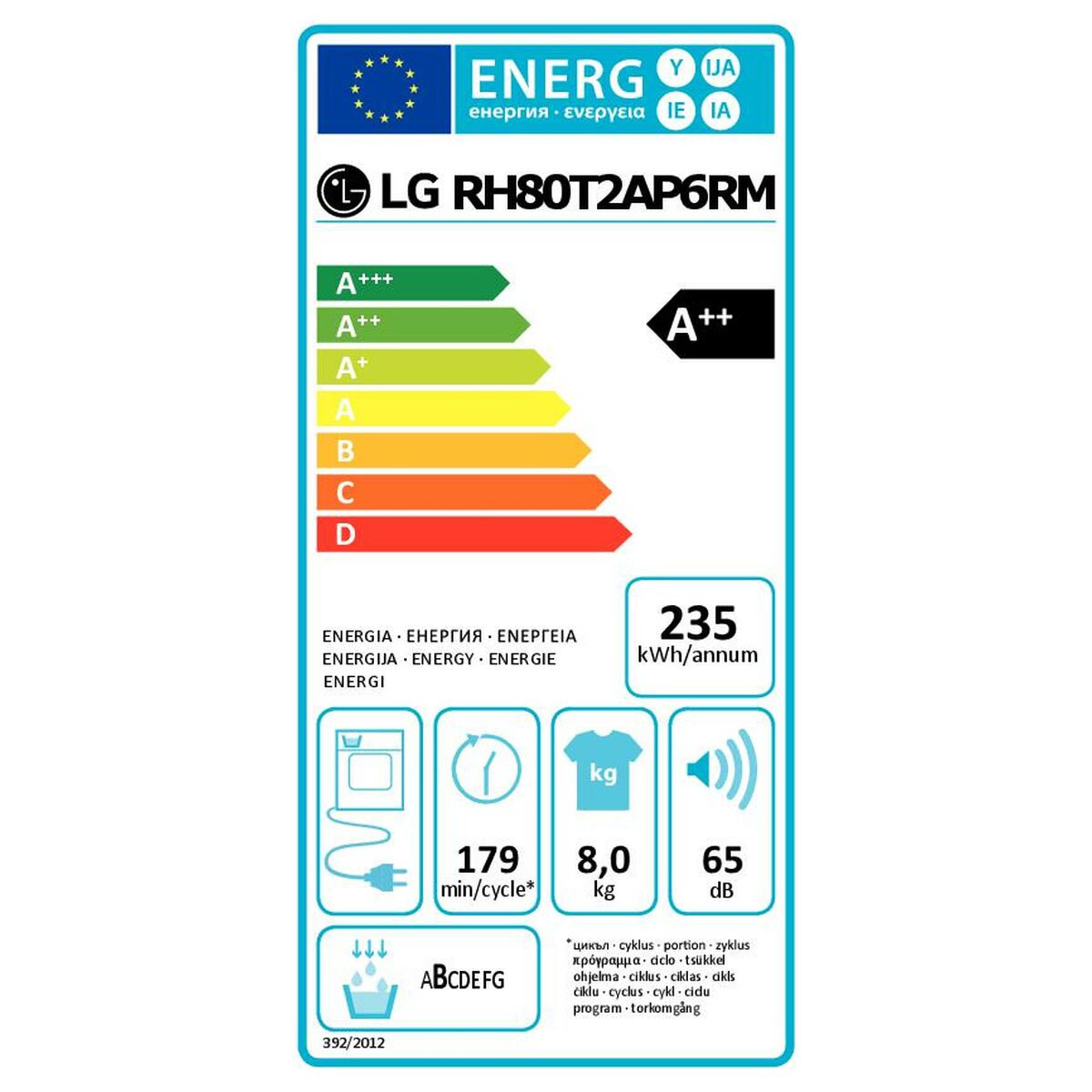 Kondensationstork LG RH80T2AP6RM - 2