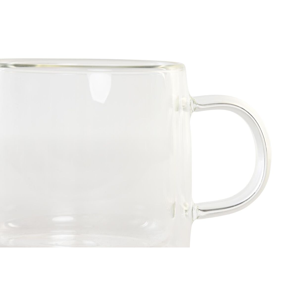 Set med kaffekoppar DKD Home Decor Glas Transparent 260 ml Borosilikatglas - 2