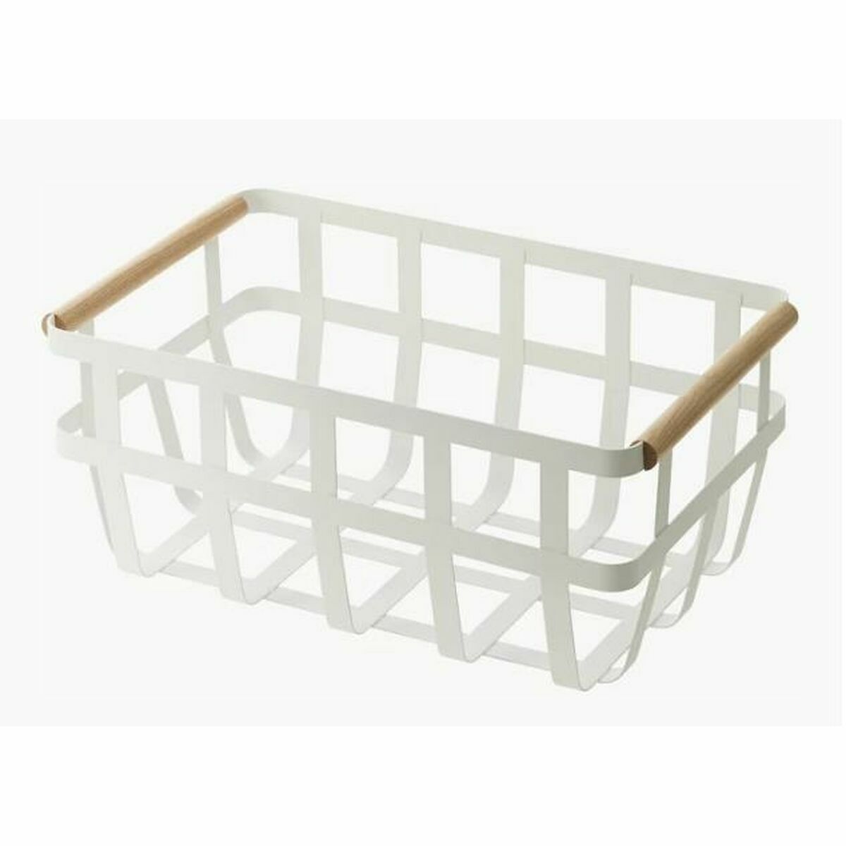 Multifunktionell korg DKD Home Decor 36 x 22 x 15,5 cm Naturell Metall Vit Furu - 2