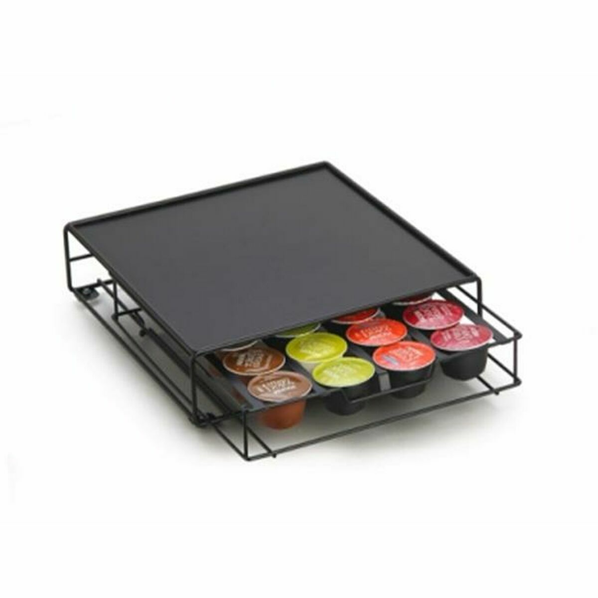 Kapselhållare DKD Home Decor 28,7 x 32 x 7 cm Svart Metall - 2