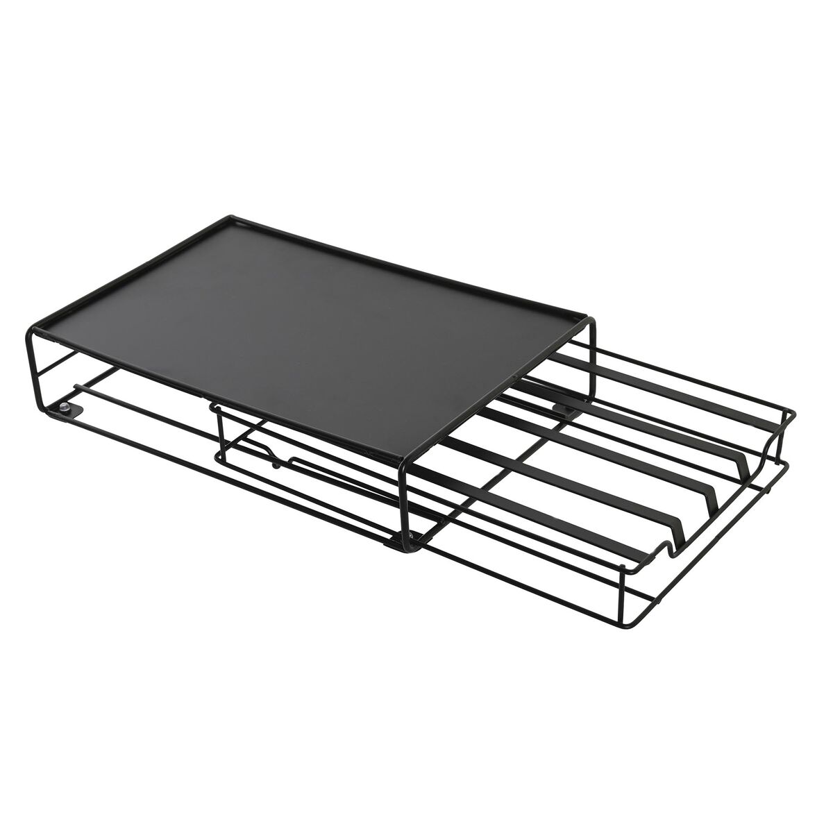 Kapselhållare DKD Home Decor 21 x 31 x 7,5 cm Svart Metall