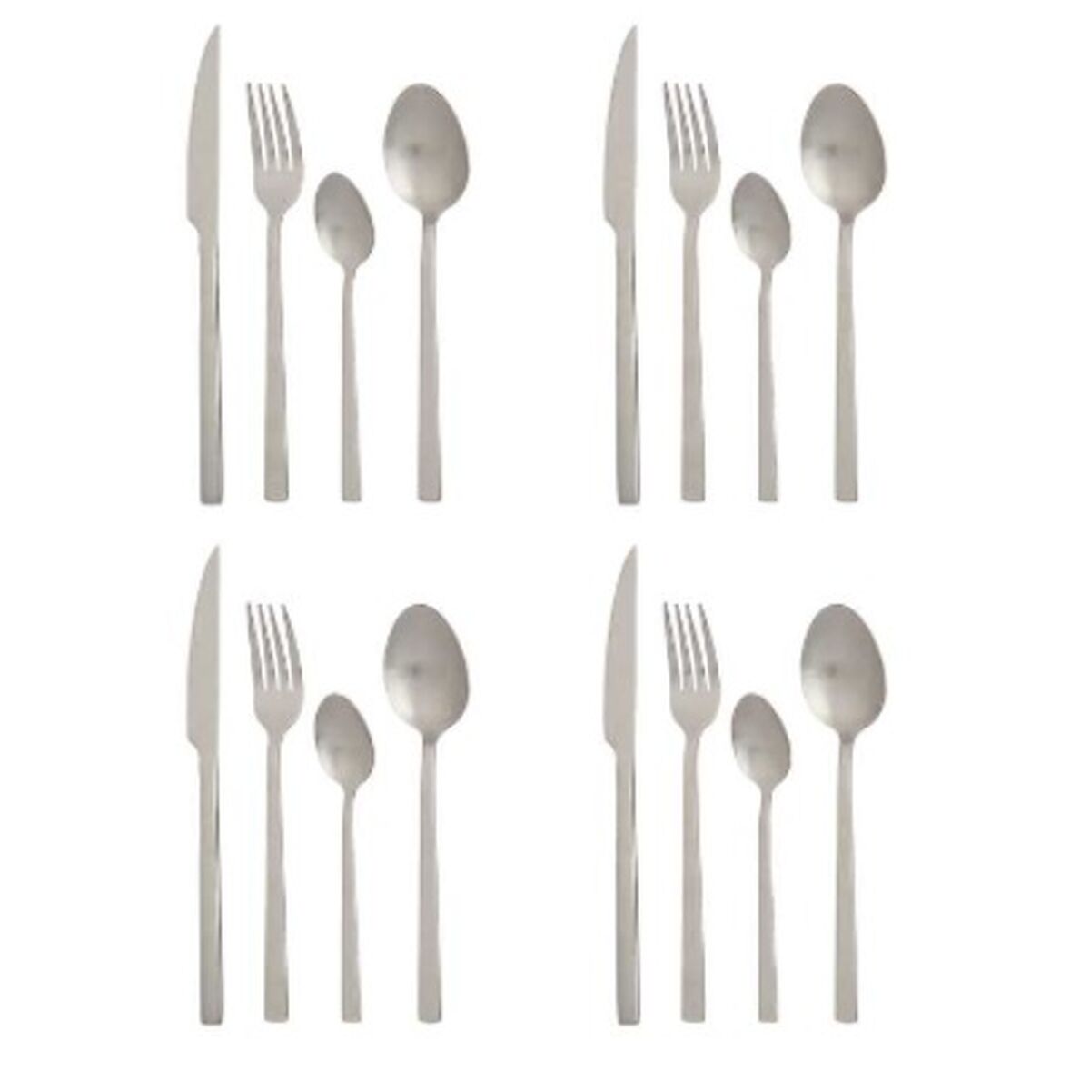 Bestickset Matt Silvrig Rostfritt stål (6 antal) - 2