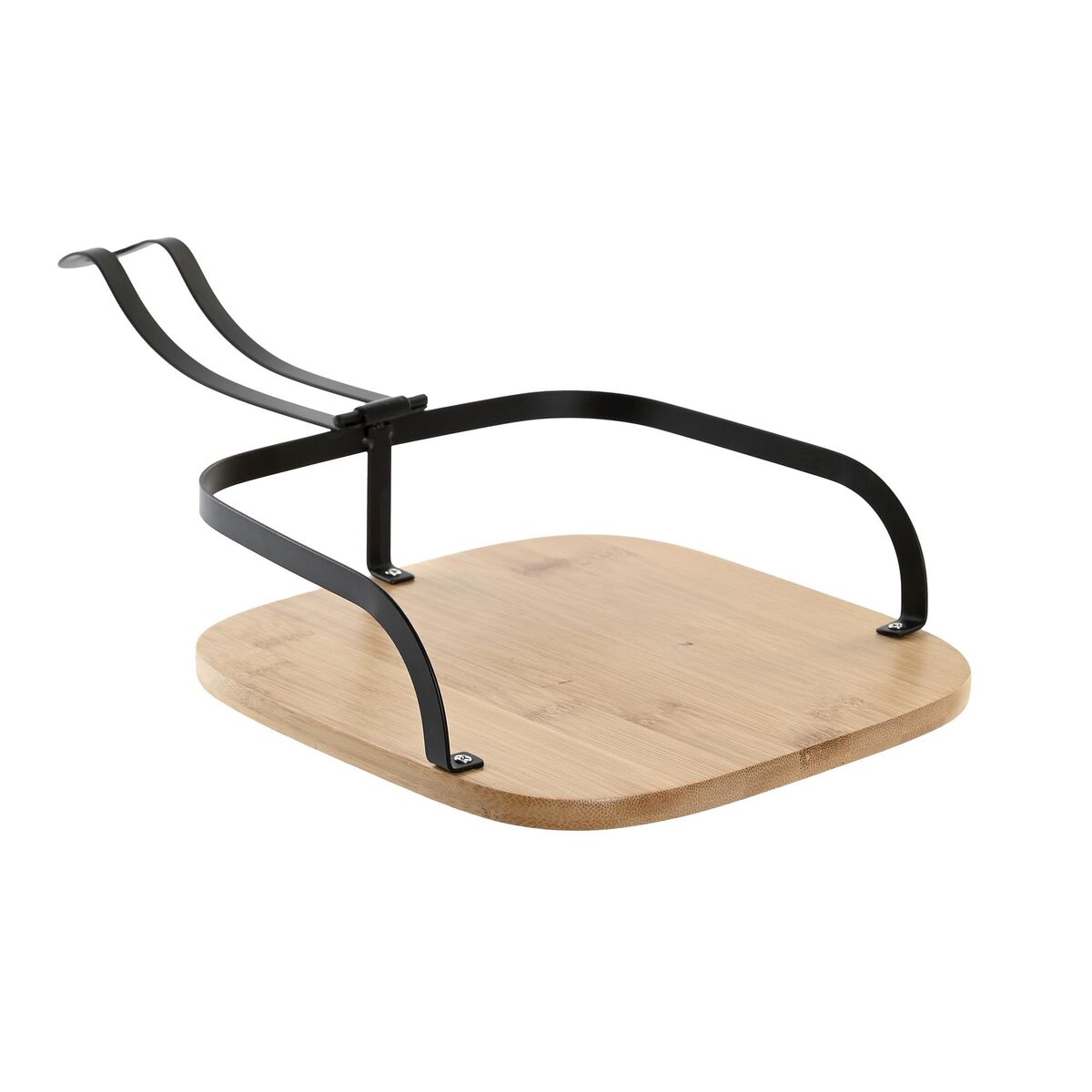 Servetthållare DKD Home Decor Naturell Svart Stål Bambu 20 x 20 x 7 cm - 2